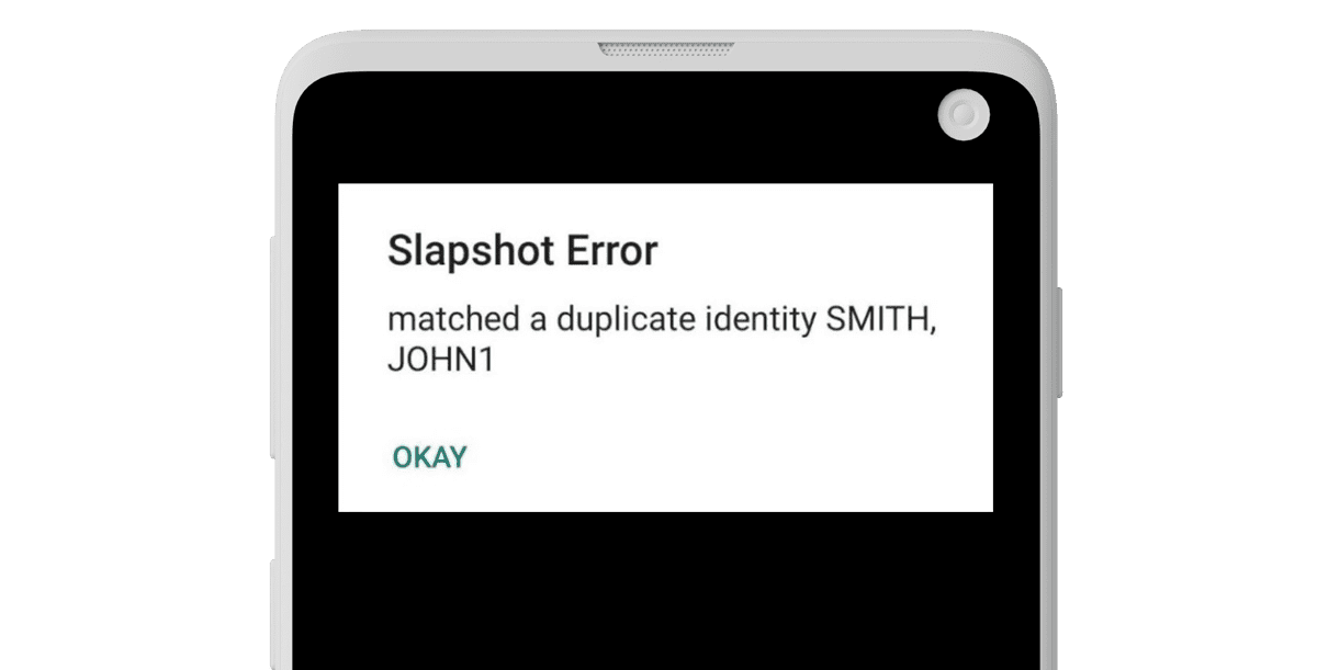 slaphot error screen