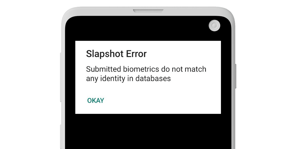 slapshot error search screen