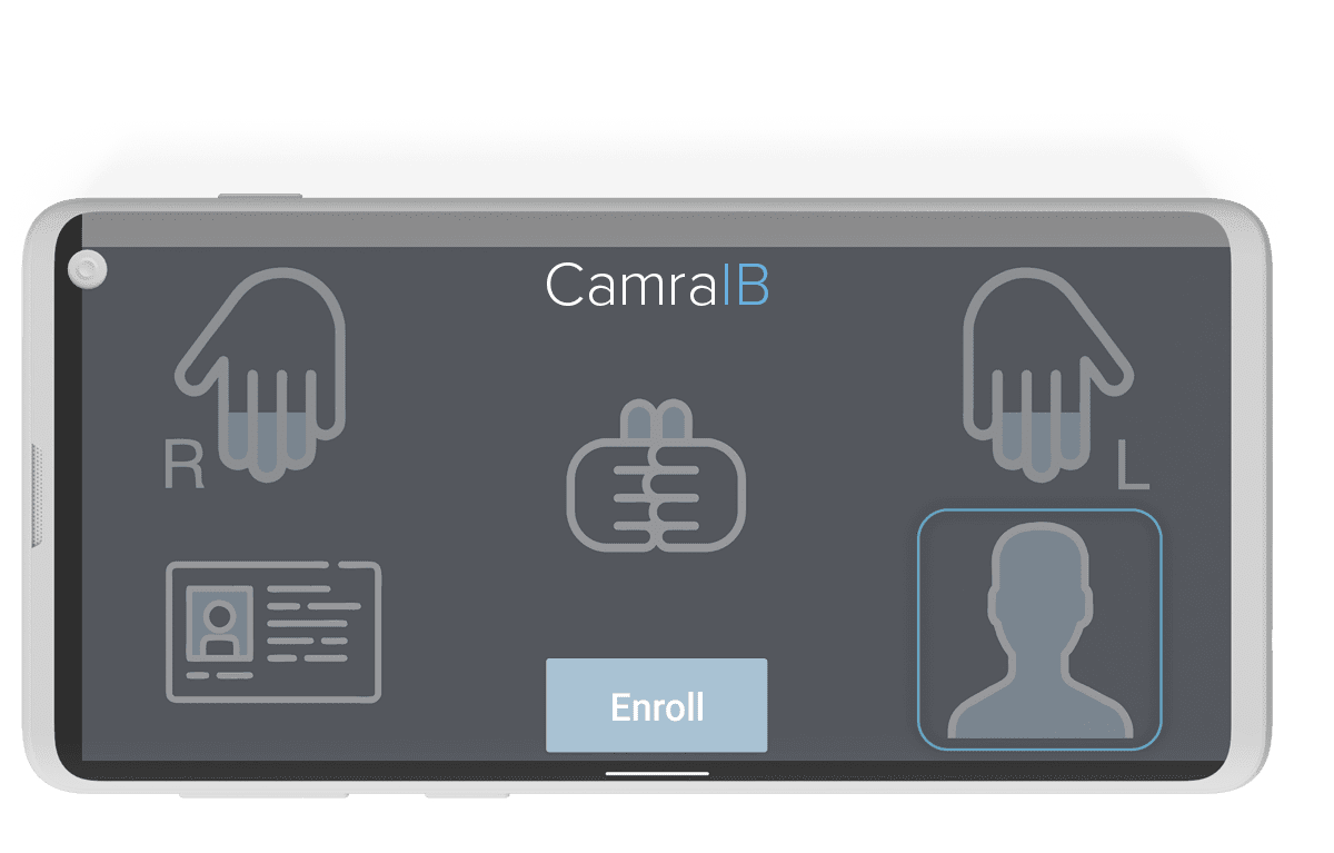 enroll a face screen